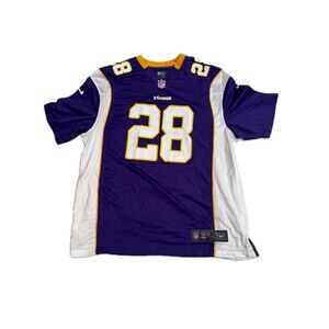 MN Vikings Reebok Adrian Peterson 28 Purple Jersey Size XL NFL